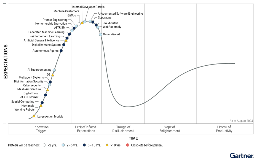 Image of Gartner Hype Cycle 2024