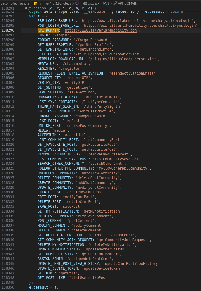 Image of API constants